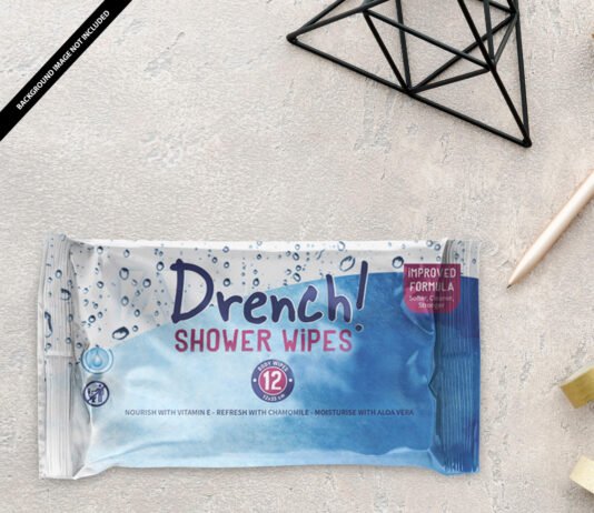 Free Wet Wipes Mockup PSD Template