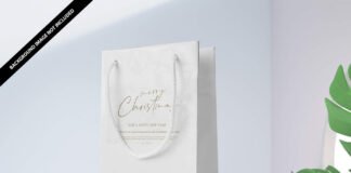 Free White Paper Bag Mockup PSD Template