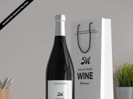 Free Wine Bag Mockup PSD Template