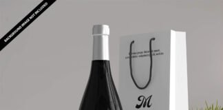 Free Wine Bag Mockup PSD Template