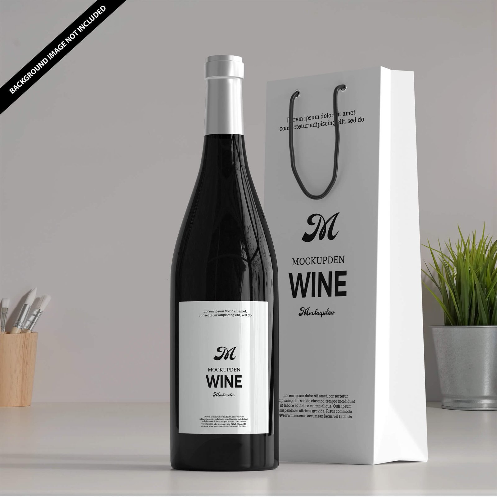 Free Wine Bag Mockup PSD Template