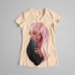 Free Woman T Shirt Mockup PSD Template
