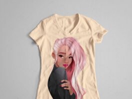 Free Woman T Shirt Mockup PSD Template