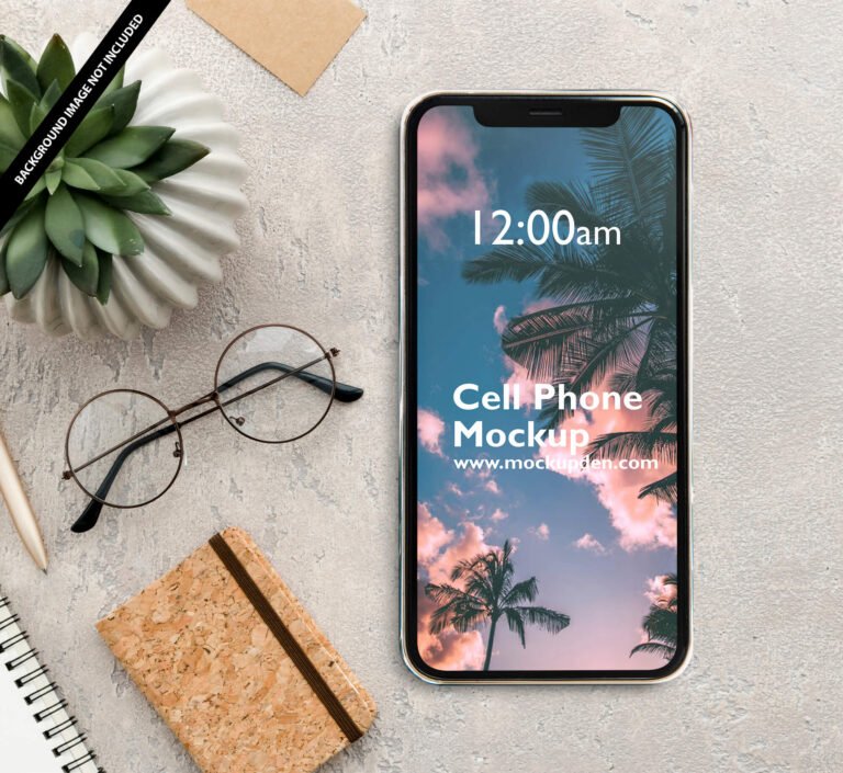 Free cell Phone Mockup PSD Template