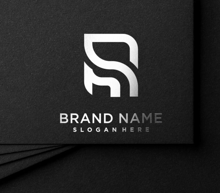 Free silver stamping logo mockup PSD Template