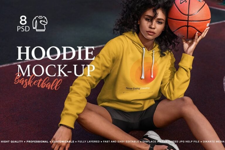 Hoodie Mock-Up Basketball