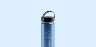 Hydro flask water bottle mockup Premium Psd