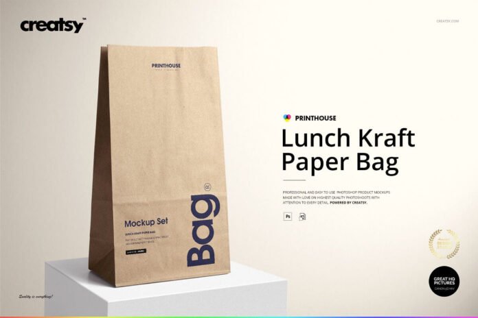 Download 20+ Editable Kraft Bag Mockup PSD Templates - Mockup Den