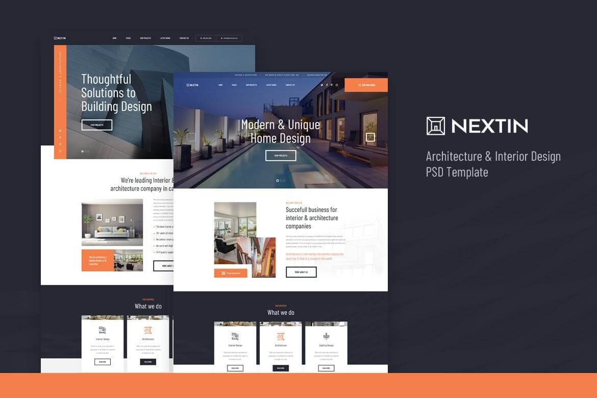 Nextin - Architecture & Interior Design PSD