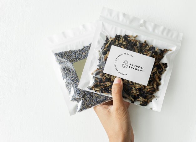 Organic tea branding and packaging mockup Free Psd (1)