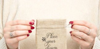 PSD Burlap jute sack bag mockup (1)