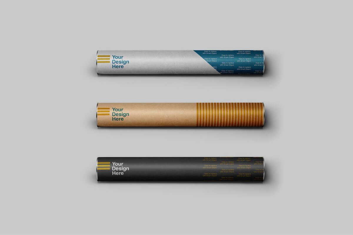 Paper Cardboard Tube Mockup