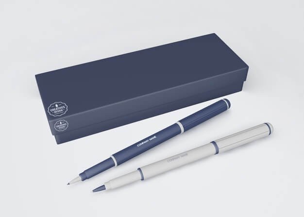 Pen mockup for merchandising Premium Psd