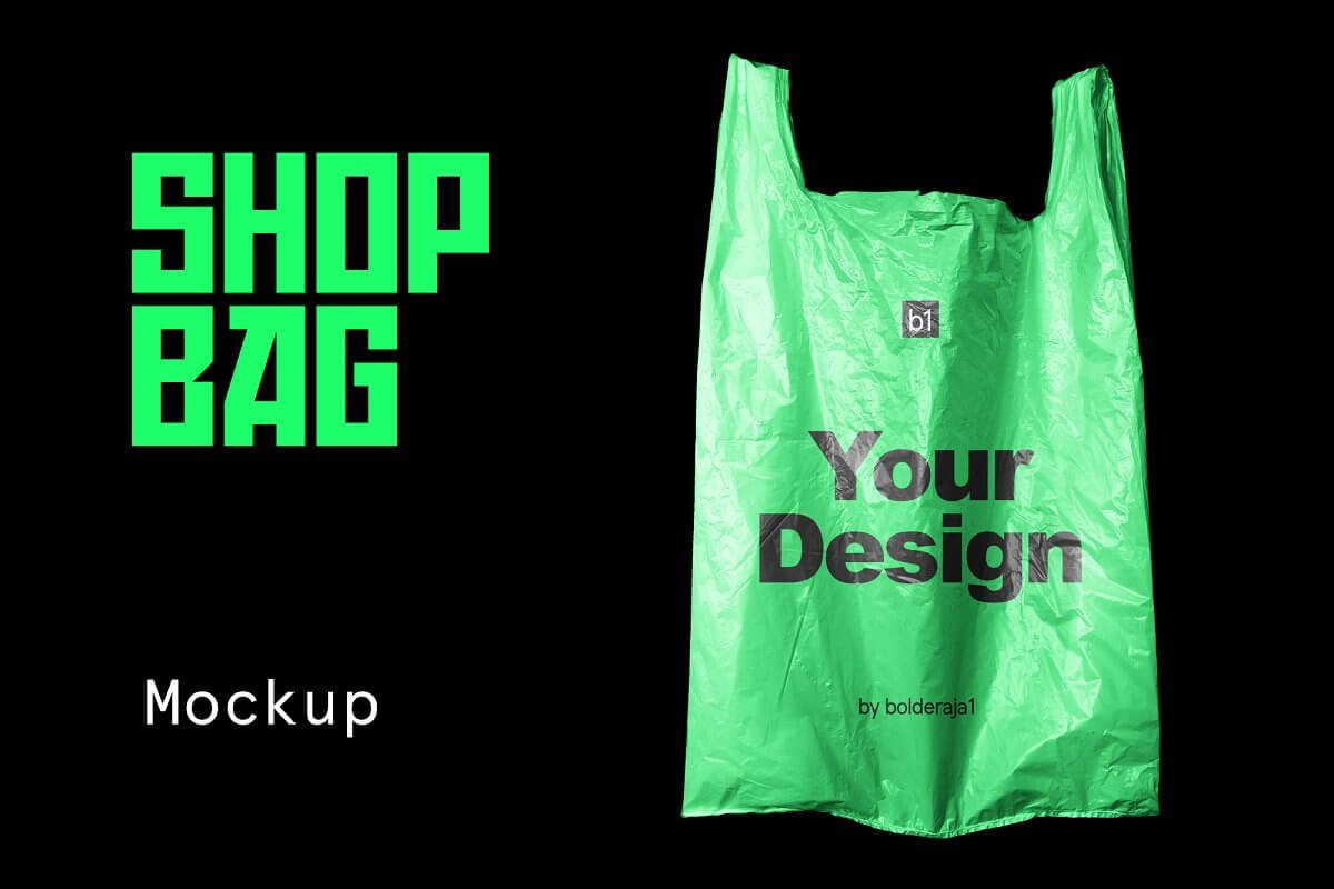 Plastic Shopping Bag Mockup (1)