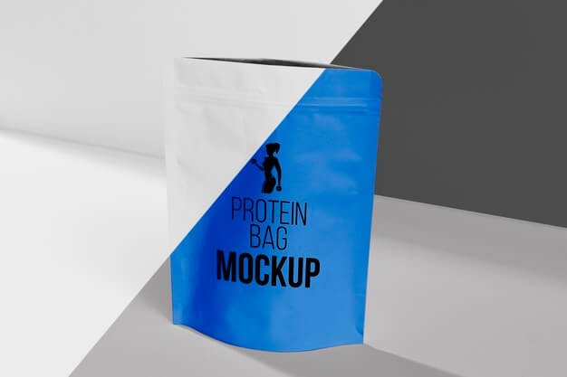 Protein bag gym mock-up concept Free Psd