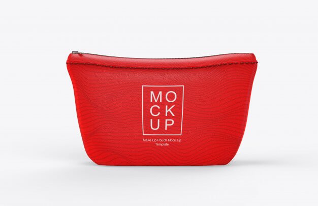 Realistic makeup pouch mockup Premium Psd (1)