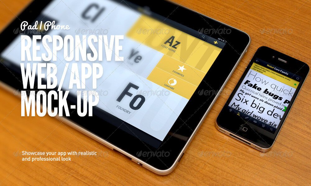 Responsive Screen Web App Mock-Up