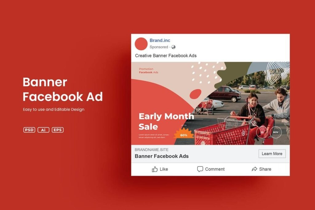 22+ Convertable Facebook Ad Mockup PSD Templates