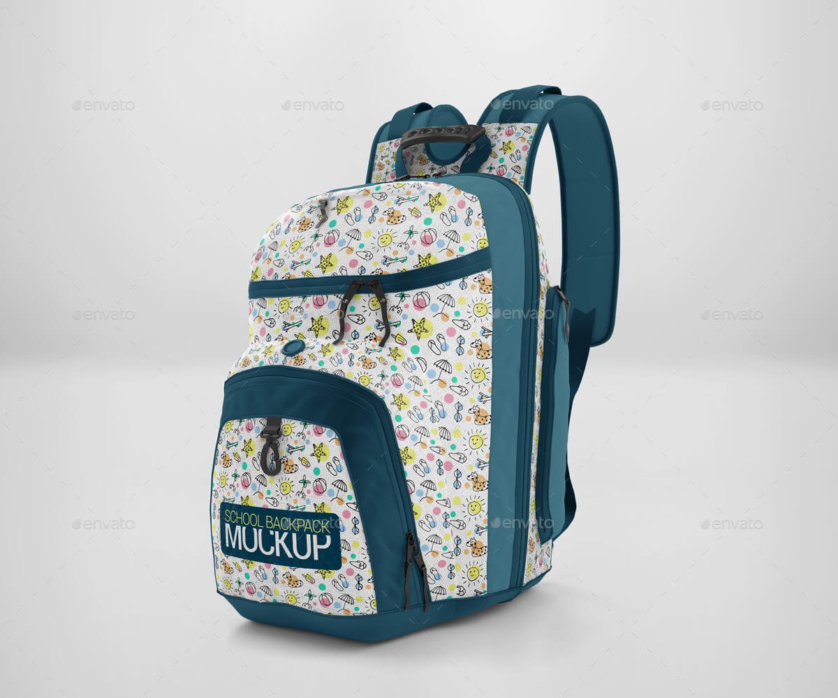 School Backpack Mockup