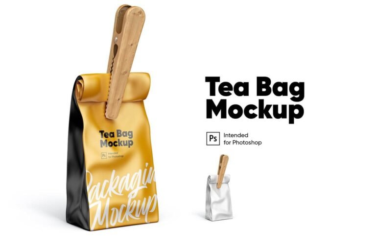 15+ Creative Tea Bag Mockup PSD Templates - Mockup Den