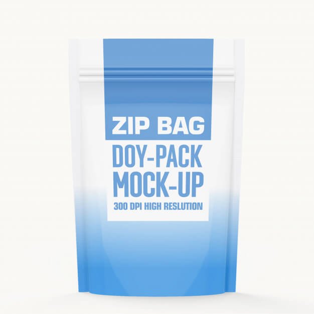 Zip pouch bag mock-up Premium Psd