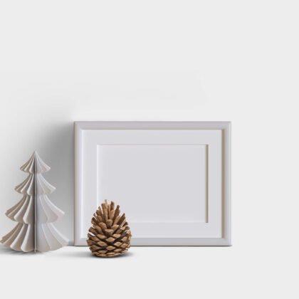 Free Holiday Greeting Frame Mockup PSD Template - Mockup Den