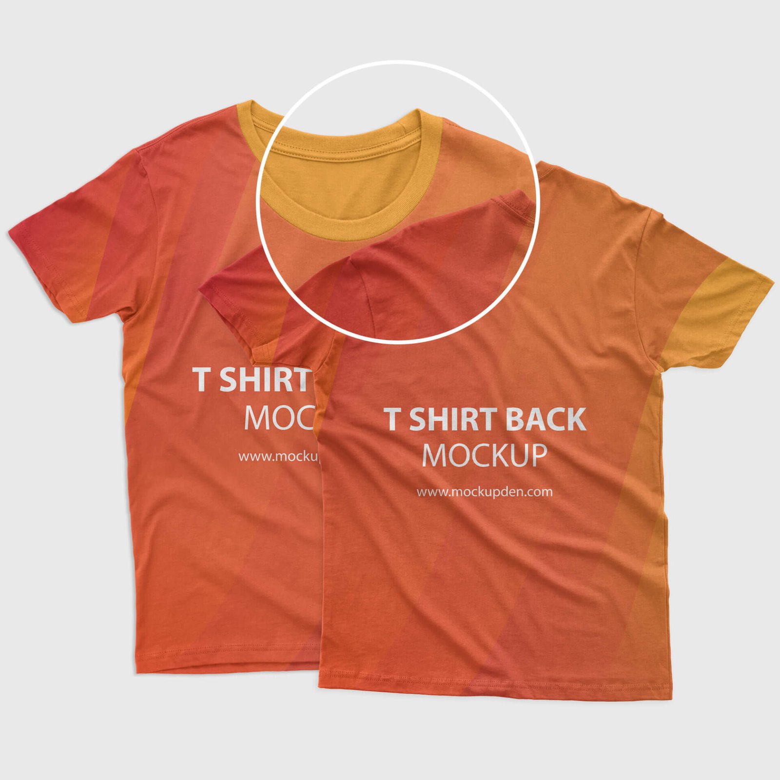 Download Free Front Back T shirt Mockup PSD Template - Mockup Den