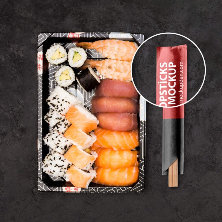 Download Free Chopsticks Mockup PSD Template - Mockup Den