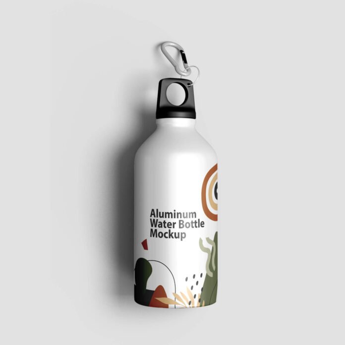 Download Free Aluminum Water Bottle Mockup PSD Template - Mockup Den