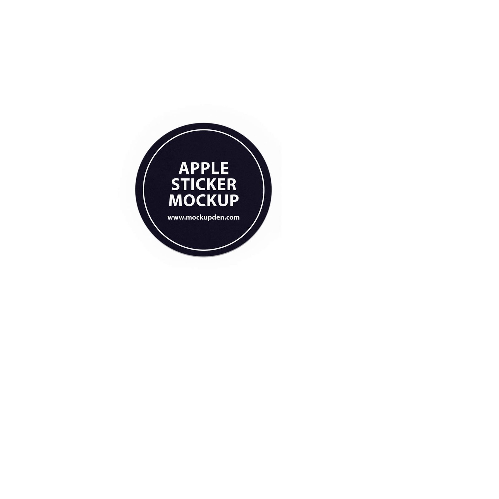 Design Free Apple Laptop Sticker Mockup PSD Template