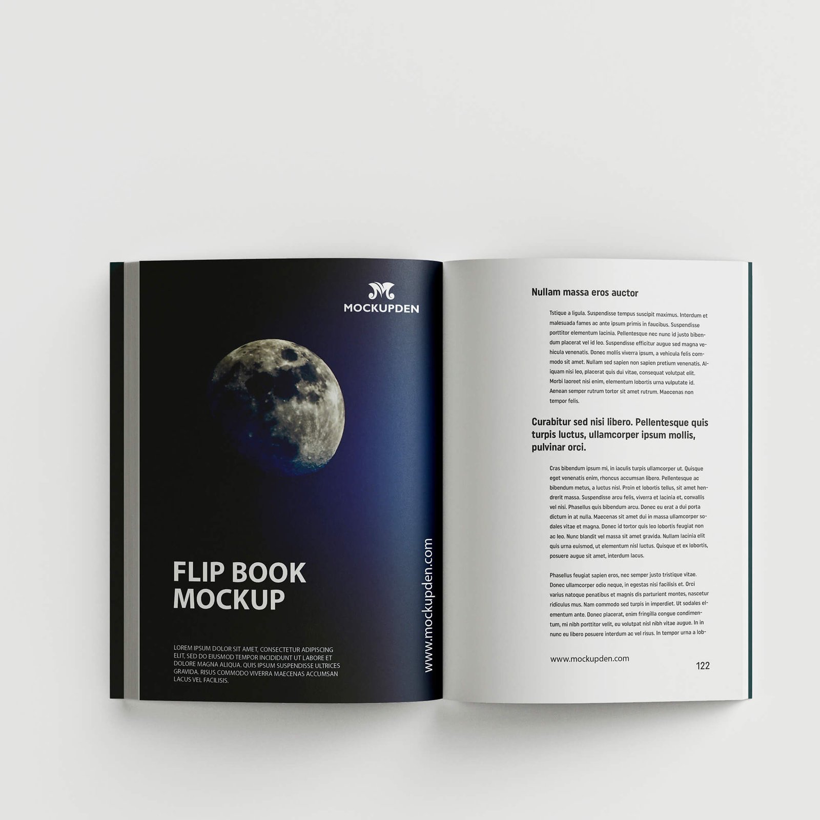 Design Free Flip Book Mockup PSD Template