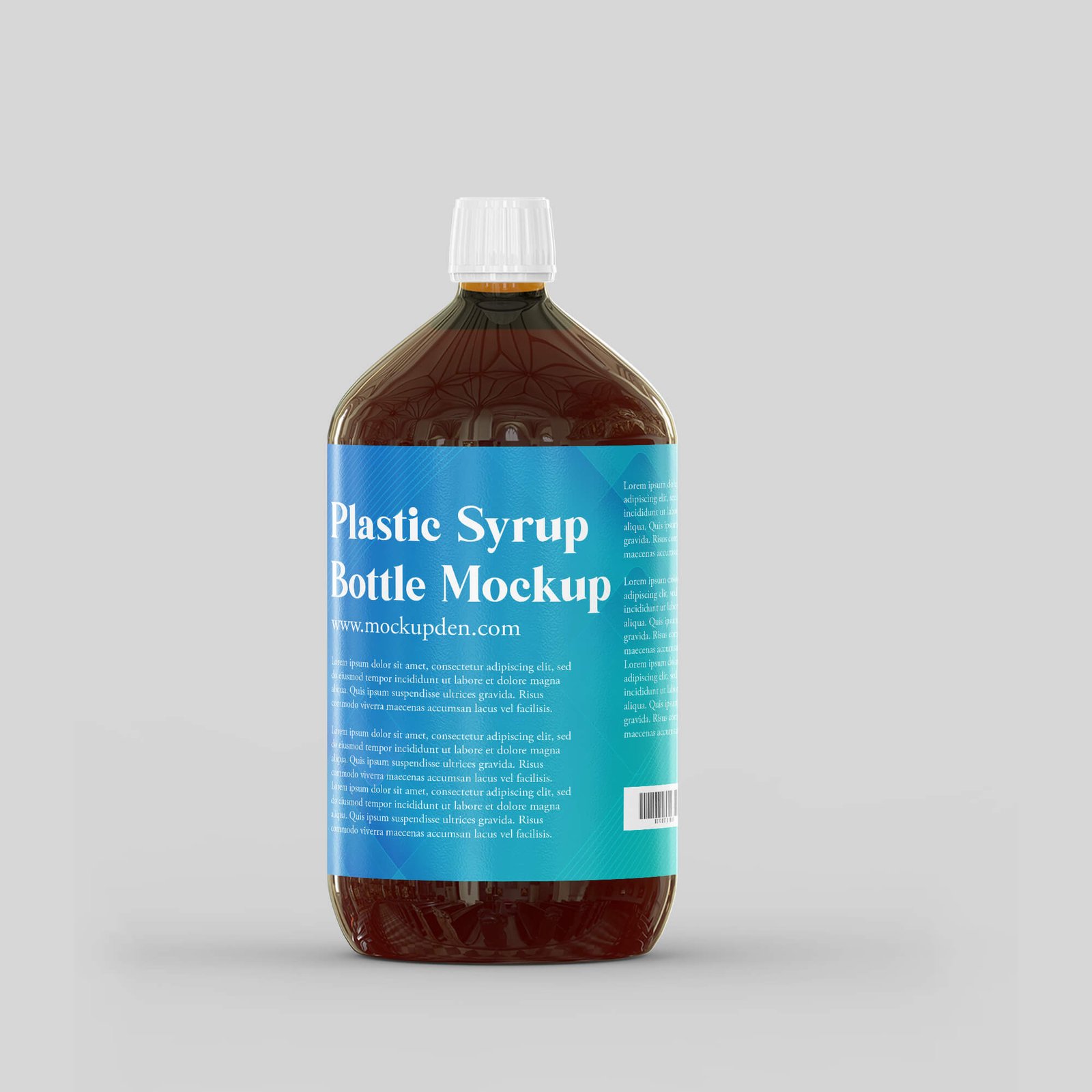 Design Free Plastic Syrup Bottle Mockup PSD Template