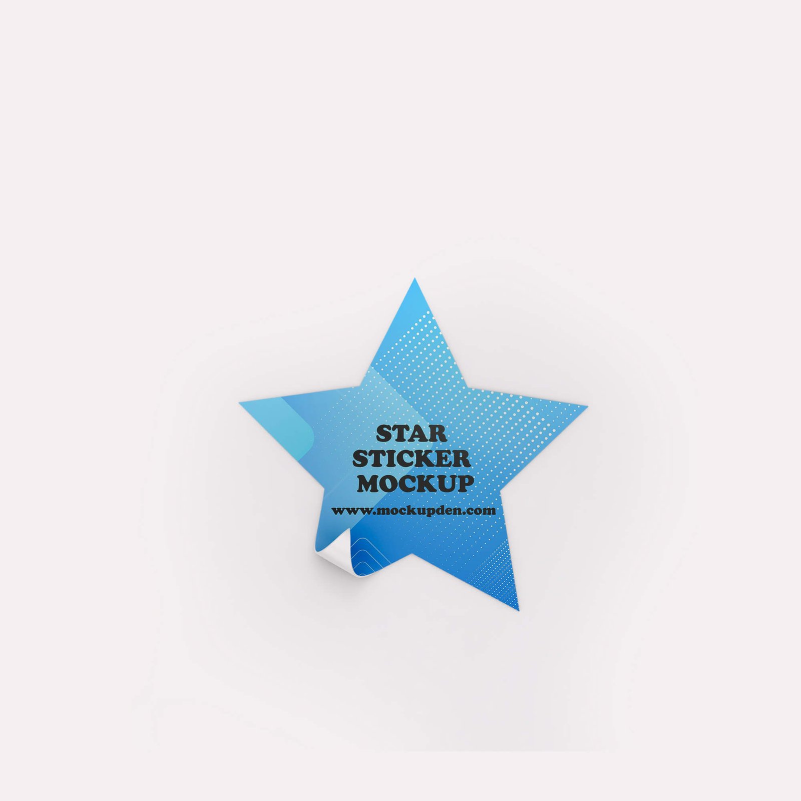 Design Free Star Sticker Mockup PSD Template