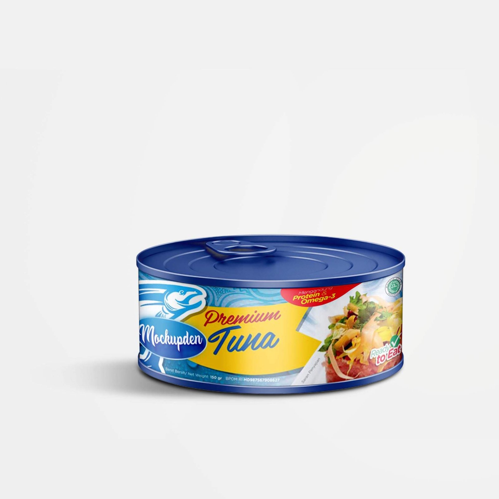 Design Free Tuna Tin Can Mockup PSD Template