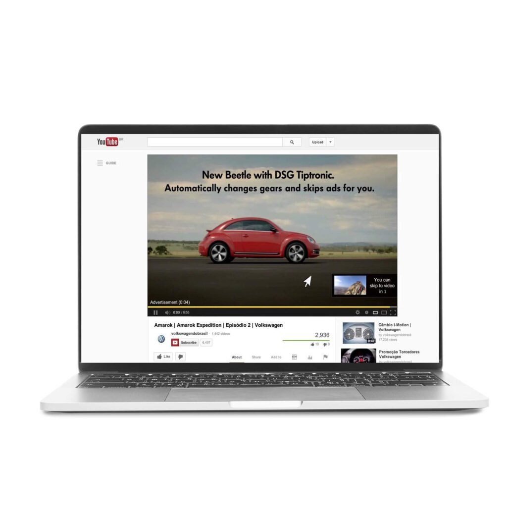 Design Free Youtube ad Mockup PSD Template