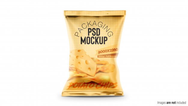 Doypack chips packaging mockup Premium Psd