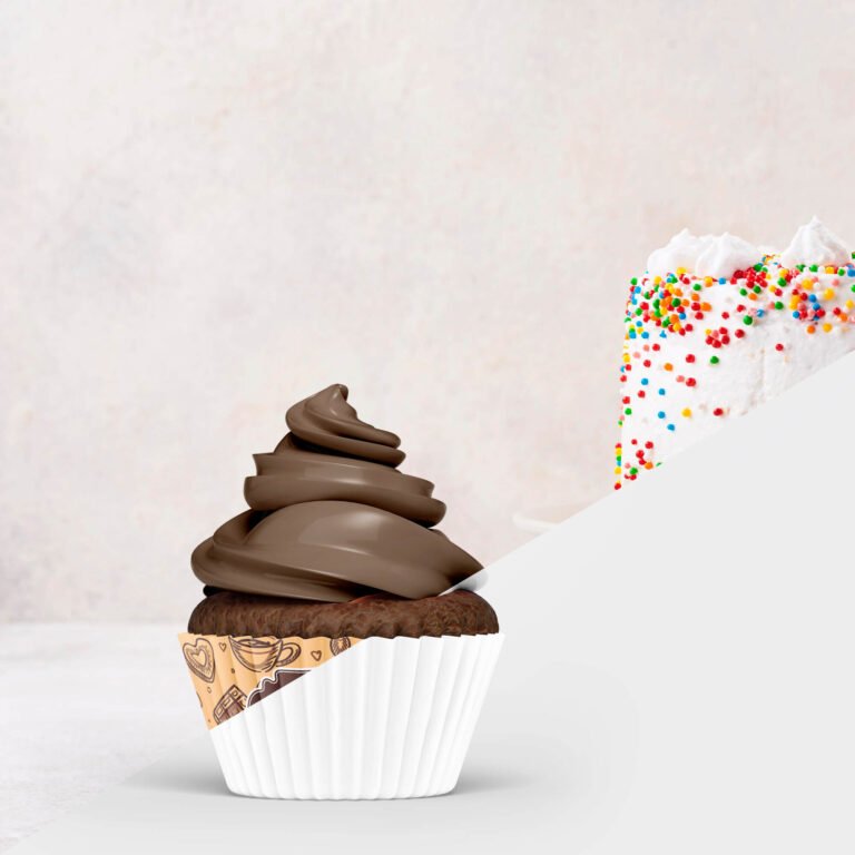 Download 21+ Free Creative Cupcake Mockup PSD Template with Topping