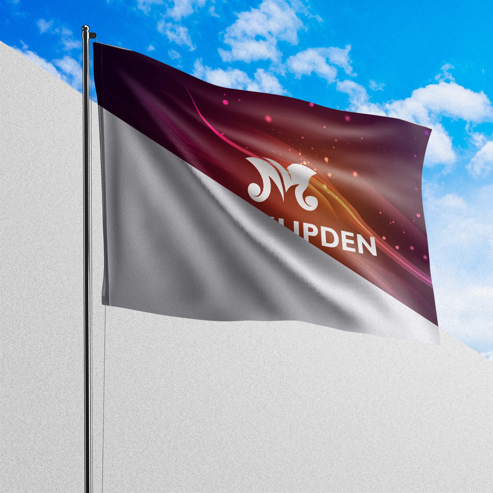 Editable Free Flag PSD Mockup Template