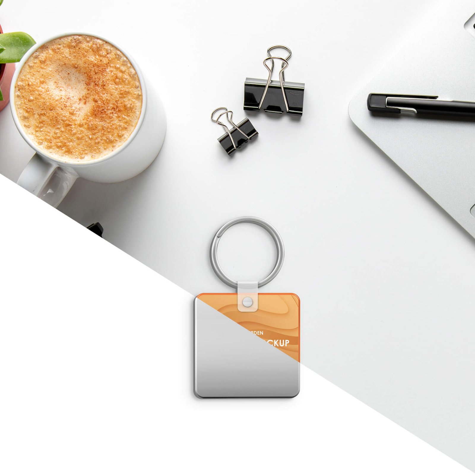 Download Free Keychain Mockup PSD Template - Mockup Den