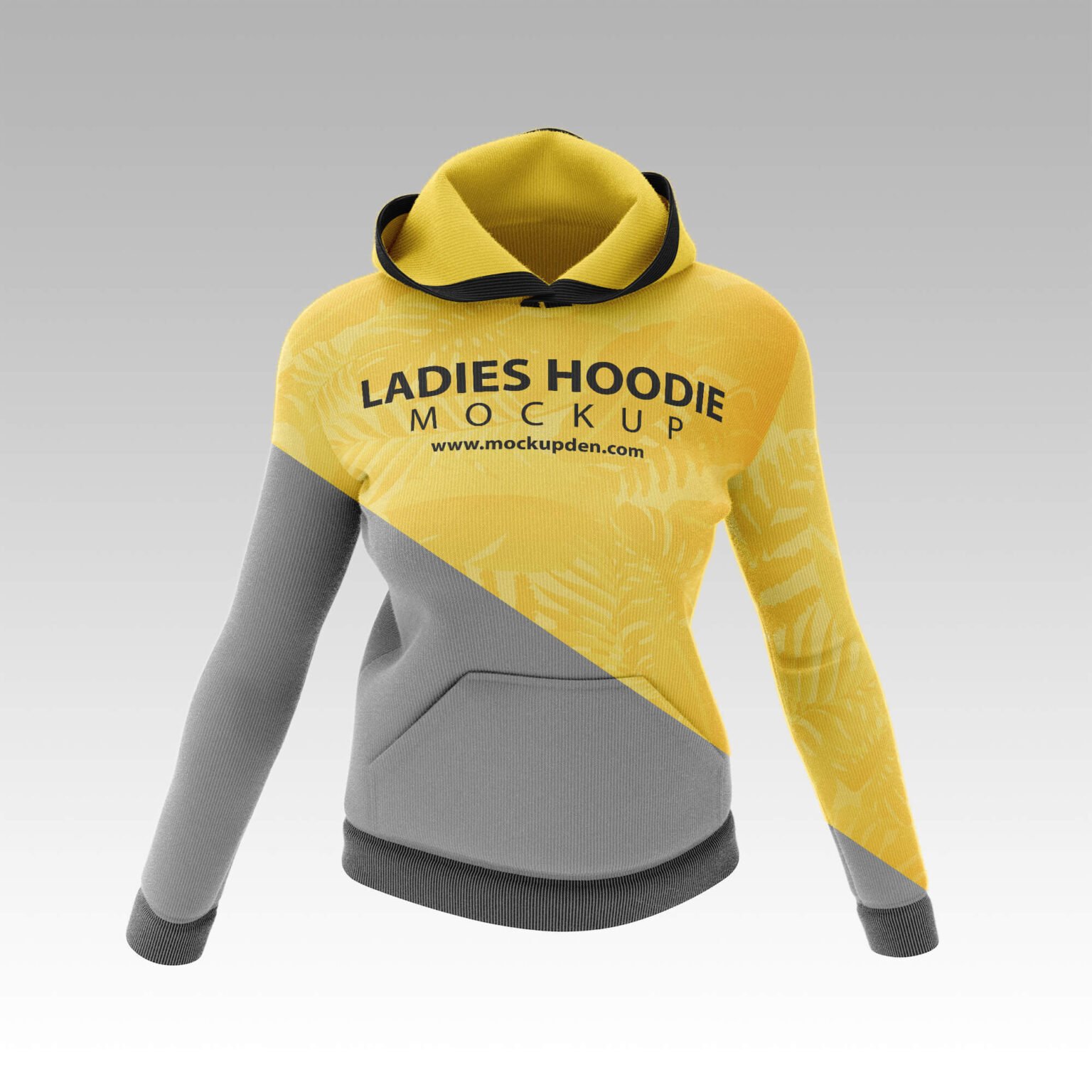 Download Free Ladies Hoodie Mockup PSD Template - Mockup Den