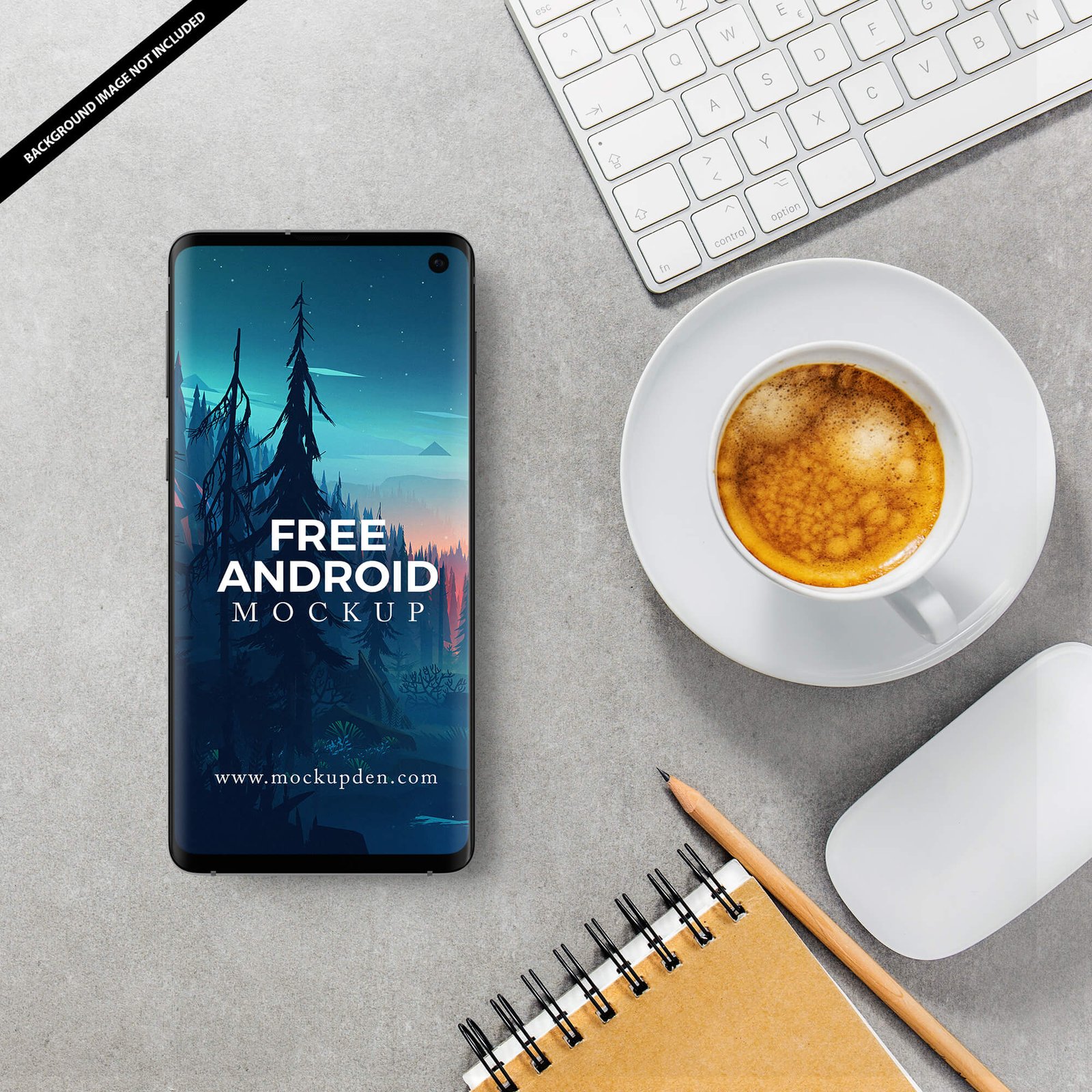 Free Android Mockup PSD Template