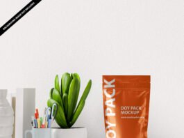 Free Doy Pack Mockup PSD Template