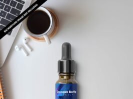 Free Dropper Bottle Mockup PSD Template