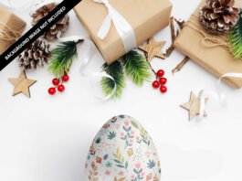 Free Easter Egg Mockup PSD Template