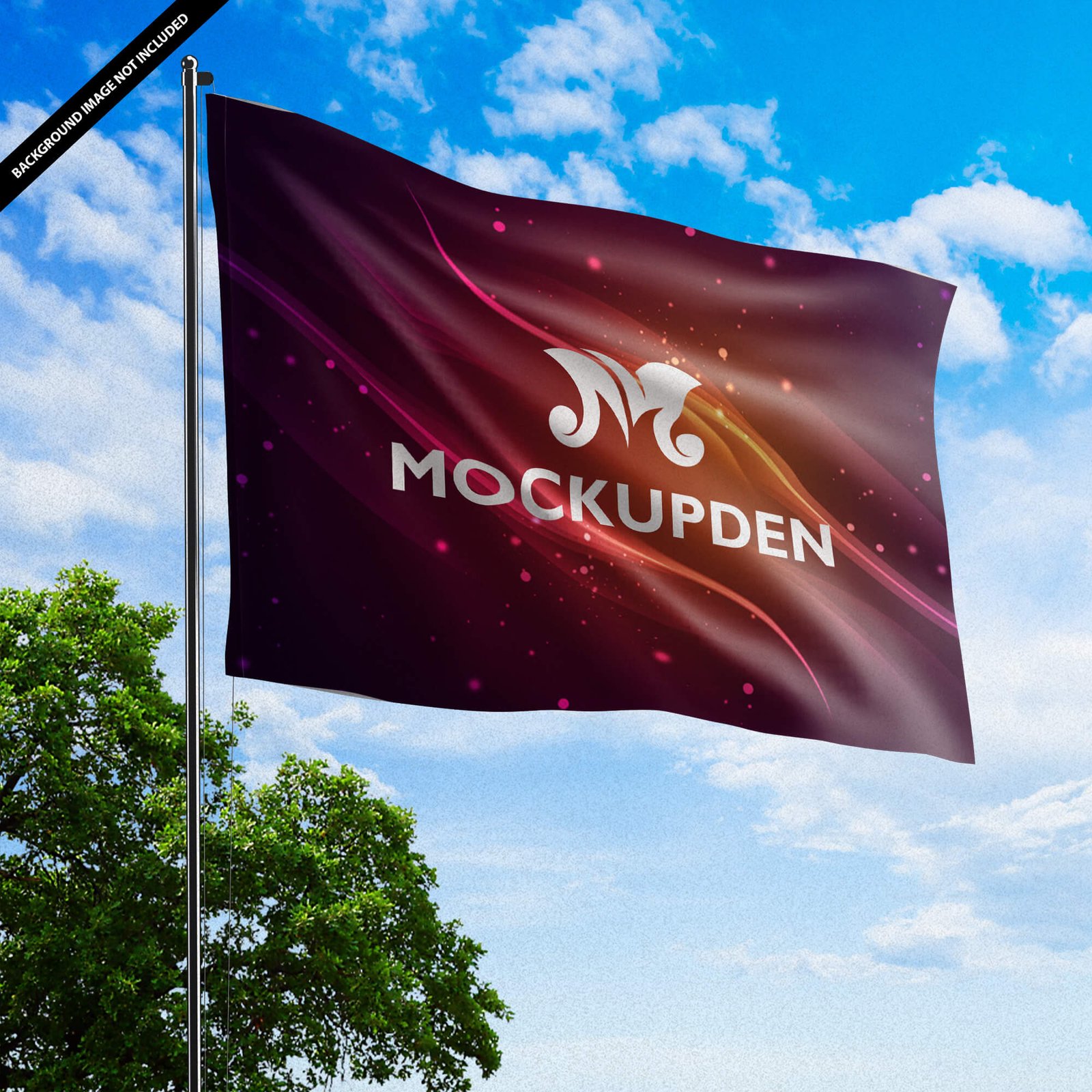 Free Flag PSD Mockup Template - Mockup Den