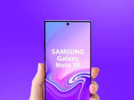 Free Galaxy Note 10 in Hand Mockup PSD Template