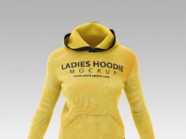 Free Ladies Hoodie Mockup PSD Template