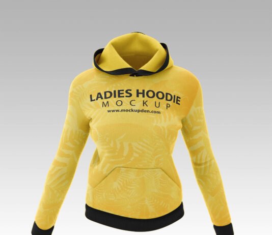 Free Ladies Hoodie Mockup PSD Template