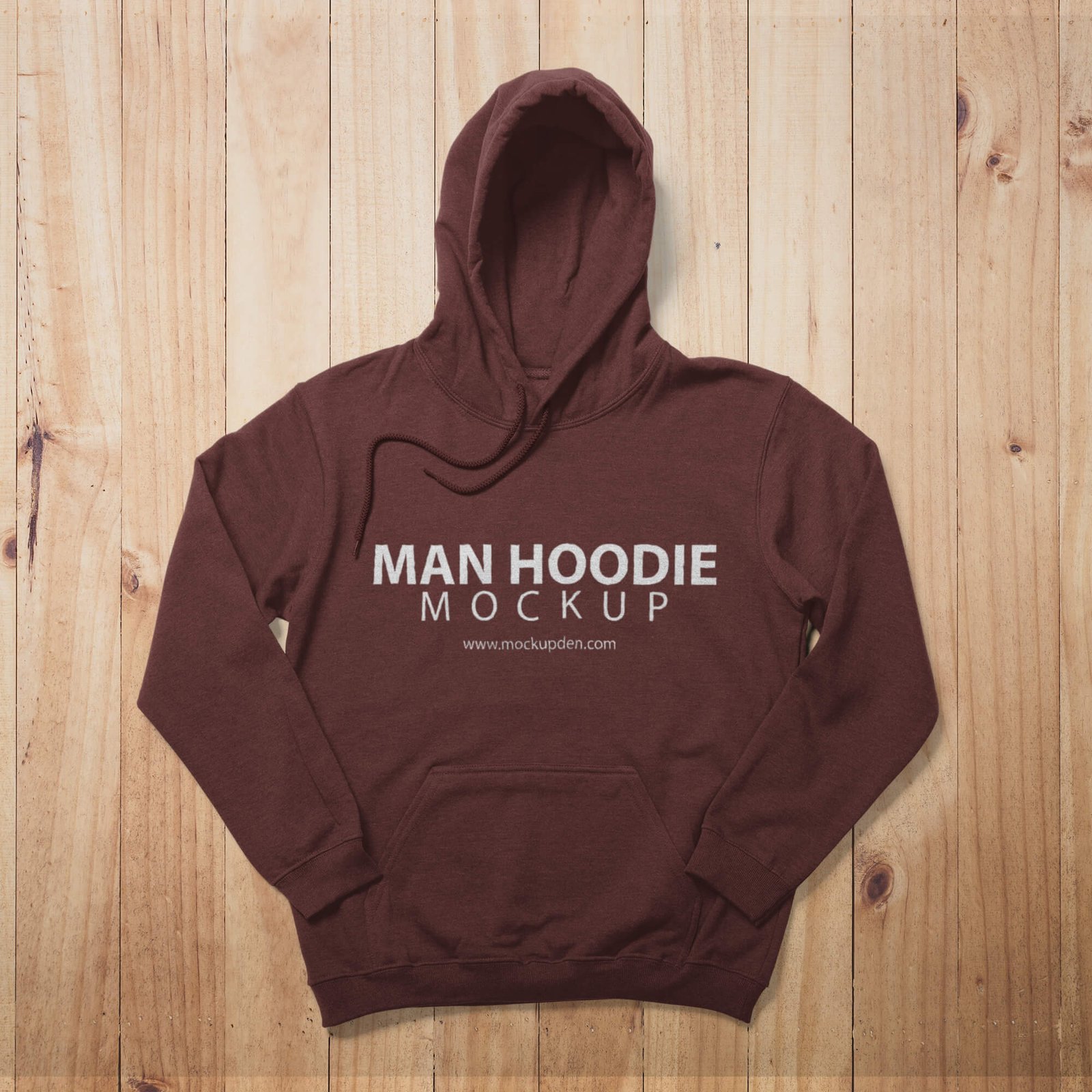 Free Man Hoodie Mockup PSD Template