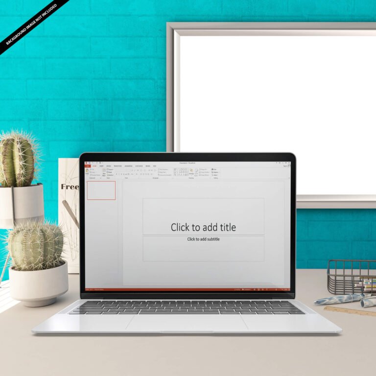 Free PowerPoint Mockup Template PSD